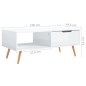 vidaXL Couchtisch Hochglanz-Weiß 100x49,5x43 cm Holzwerkstoff vidaXL Couchtisch Hochglanz-Weiß 100x49,5x43 cm Holzwerkstoff
