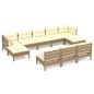 10-tlg. Garten-Lounge-Set mit Kissen Honigbraun Kiefernholz 10-tlg. Garten-Lounge-Set mit Kissen Honigbraun Kiefernholz