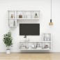 vidaXL TV-Wandschrank Hochglanz-Weiß 37x37x107 cm Holzwerkstoff vidaXL TV-Wandschrank Hochglanz-Weiß 37x37x107 cm Holzwerkstoff
