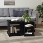 vidaXL Satztische 3 Stk. Schwarz Holzwerkstoff vidaXL Satztische 3 Stk. Schwarz Holzwerkstoff