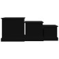 vidaXL Satztische 3 Stk. Schwarz Holzwerkstoff vidaXL Satztische 3 Stk. Schwarz Holzwerkstoff