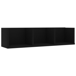 vidaXL CD-Wandregal Schwarz 75x18x18 cm Holzwerkstoff