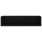 vidaXL CD-Wandregal Schwarz 75x18x18 cm Holzwerkstoff