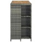 vidaXL Bartisch mit Regal Grau 120x60x110 cm Poly Rattan vidaXL Bartisch mit Regal Grau 120x60x110 cm Poly Rattan