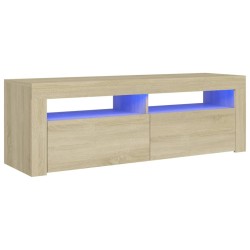 vidaXL TV-Schrank mit LED-Leuchten Sonoma-Eiche 120x35x40 cm