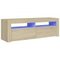 vidaXL TV-Schrank mit LED-Leuchten Sonoma-Eiche 120x35x40 cm vidaXL TV-Schrank mit LED-Leuchten Sonoma-Eiche 120x35x40 cm