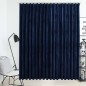 vidaXL Verdunkelungsvorhang mit Haken Samt Dunkelblau 290 x 245 cm vidaXL Verdunkelungsvorhang mit Haken Samt Dunkelblau 290 x 245 cm