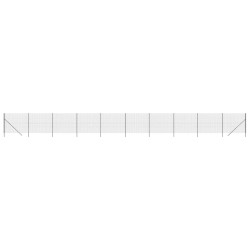 vidaXL Maschendrahtzaun Anthrazit 1,6x25 m Verzinkter Stahl