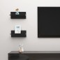 vidaXL Wandregale 2 Stk. Hochglanz-Schwarz 40x11,5x18 cm vidaXL Wandregale 2 Stk. Hochglanz-Schwarz 40x11,5x18 cm