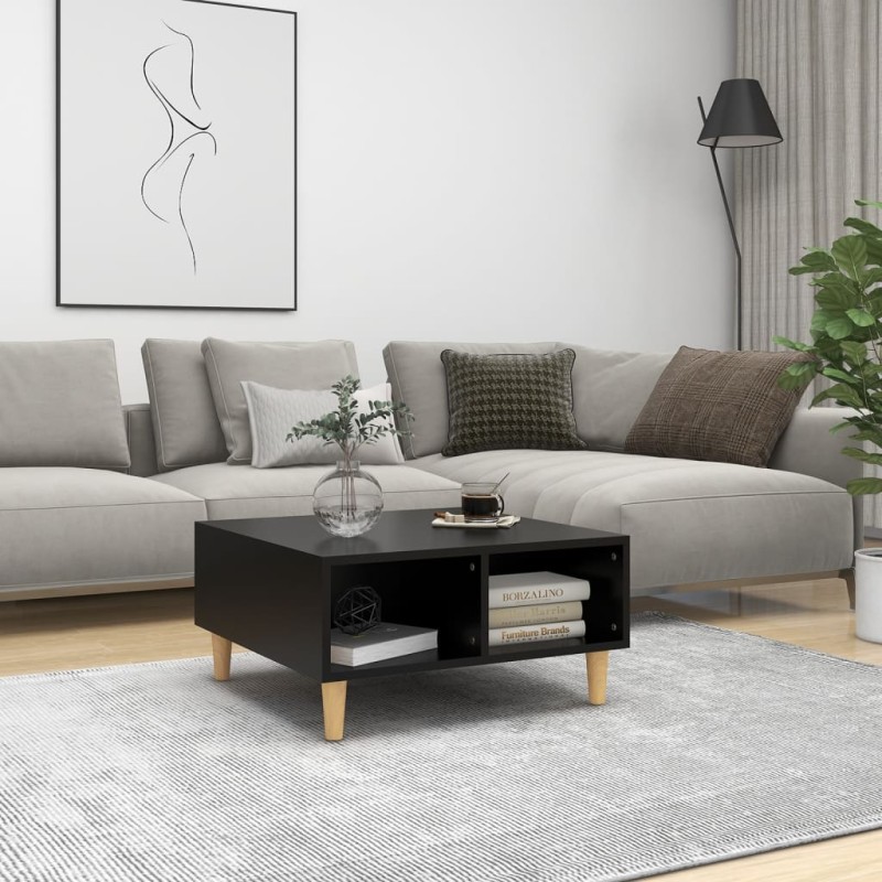 vidaXL Couchtisch Schwarz 60x60x30 cm Holzwerkstoff vidaXL Couchtisch Schwarz 60x60x30 cm Holzwerkstoff