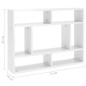 vidaXL Wandregal Hochglanz-Weiß 75x16x55 cm Holzwerkstoff vidaXL Wandregal Hochglanz-Weiß 75x16x55 cm Holzwerkstoff