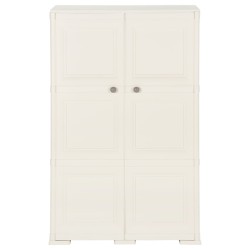 vidaXL Kunststoffschrank 79x43x125 cm Holzdesign Vanilleeis