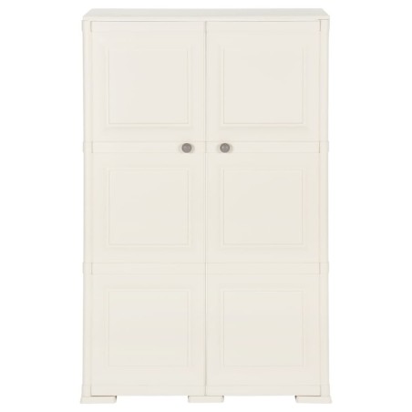 vidaXL Kunststoffschrank 79x43x125 cm Holzdesign Vanilleeis