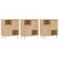 Sideboards 3 Stk. Sonoma-Eiche Holzwerkstoff Sideboards 3 Stk. Sonoma-Eiche Holzwerkstoff