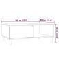 vidaXL Couchtisch Grau Sonoma 90x60x35 cm Holzwerkstoff vidaXL Couchtisch Grau Sonoma 90x60x35 cm Holzwerkstoff