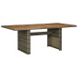 vidaXL Gartentisch Braun Poly Rattan und Akazie Massivholz vidaXL Gartentisch Braun Poly Rattan und Akazie Massivholz
