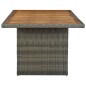 vidaXL Gartentisch Braun Poly Rattan und Akazie Massivholz vidaXL Gartentisch Braun Poly Rattan und Akazie Massivholz