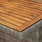 vidaXL Gartentisch Braun Poly Rattan und Akazie Massivholz vidaXL Gartentisch Braun Poly Rattan und Akazie Massivholz