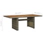 vidaXL Gartentisch Braun Poly Rattan und Akazie Massivholz vidaXL Gartentisch Braun Poly Rattan und Akazie Massivholz