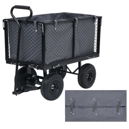 vidaXL Gartenwagen-Einlage Dunkelgrau 81x41x40 cm Stoff