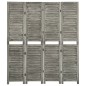 vidaXL 4-tlg. Raumteiler Grau 143x166 cm Massivholz vidaXL 4-tlg. Raumteiler Grau 143x166 cm Massivholz