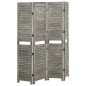 vidaXL 4-tlg. Raumteiler Grau 143x166 cm Massivholz vidaXL 4-tlg. Raumteiler Grau 143x166 cm Massivholz