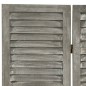 vidaXL 4-tlg. Raumteiler Grau 143x166 cm Massivholz vidaXL 4-tlg. Raumteiler Grau 143x166 cm Massivholz