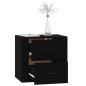 vidaXL Wand-Nachttisch Schwarz 50x36x47 cm vidaXL Wand-Nachttisch Schwarz 50x36x47 cm