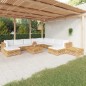 12-tlg. Garten-Lounge-Set mit Kissen Massivholz Teak 12-tlg. Garten-Lounge-Set mit Kissen Massivholz Teak
