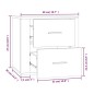 vidaXL Wand-Nachttisch Schwarz 50x36x47 cm vidaXL Wand-Nachttisch Schwarz 50x36x47 cm