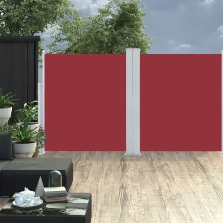 vidaXL Seitenmarkise Ausziehbar Rot 140x600 cm 
