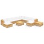 12-tlg. Garten-Lounge-Set mit Kissen Massivholz Teak 12-tlg. Garten-Lounge-Set mit Kissen Massivholz Teak