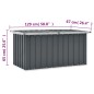 vidaXL Gartenbox Grau 129x67x65 cm vidaXL Gartenbox Grau 129x67x65 cm
