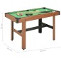 vidaXL Billardtisch 4 Fuß 122×61×76 cm Braun vidaXL Billardtisch 4 Fuß 122×61×76 cm Braun