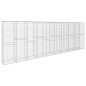 vidaXL Gabionenwand mit Abdeckung Verzinkter Stahl 600 x 50 x 200 cm vidaXL Gabionenwand mit Abdeckung Verzinkter Stahl 600 x 50 x 200 cm