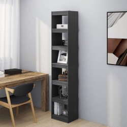 vidaXL Bücherregal/Raumteiler Grau 40x30x199 cm Massivholz Kiefer