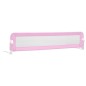 vidaXL Kleinkind-Bettschutzgitter Rosa 180x42 cm Polyester vidaXL Kleinkind-Bettschutzgitter Rosa 180x42 cm Polyester