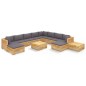 12-tlg. Garten-Lounge-Set mit Kissen Massivholz Teak 12-tlg. Garten-Lounge-Set mit Kissen Massivholz Teak