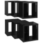 vidaXL Würfelregale 6 Stk. Hochglanz-Schwarz 22x15x22 cm vidaXL Würfelregale 6 Stk. Hochglanz-Schwarz 22x15x22 cm