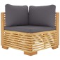 12-tlg. Garten-Lounge-Set mit Kissen Massivholz Teak 12-tlg. Garten-Lounge-Set mit Kissen Massivholz Teak