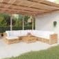 vidaXL 9-tlg. Garten-Lounge-Set mit Kissen Massivholz Teak vidaXL 9-tlg. Garten-Lounge-Set mit Kissen Massivholz Teak