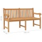 vidaXL Gartenbank 150 cm Massivholz Teak vidaXL Gartenbank 150 cm Massivholz Teak