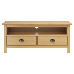 vidaXL TV-Schrank Hill Honigbraun 110x40x47 cm Massivholz Kiefer