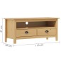 vidaXL TV-Schrank Hill Honigbraun 110x40x47 cm Massivholz Kiefer vidaXL TV-Schrank Hill Honigbraun 110x40x47 cm Massivholz Kiefer