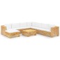 vidaXL 9-tlg. Garten-Lounge-Set mit Kissen Massivholz Teak vidaXL 9-tlg. Garten-Lounge-Set mit Kissen Massivholz Teak