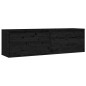 vidaXL Wandschränke 2 Stk. Schwarz 60x30x35 cm Massivholz Kiefer vidaXL Wandschränke 2 Stk. Schwarz 60x30x35 cm Massivholz Kiefer