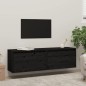 vidaXL Wandschränke 2 Stk. Schwarz 60x30x35 cm Massivholz Kiefer vidaXL Wandschränke 2 Stk. Schwarz 60x30x35 cm Massivholz Kiefer