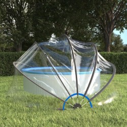 vidaXL Pool-Kuppel Rund 406x203 cm PVC