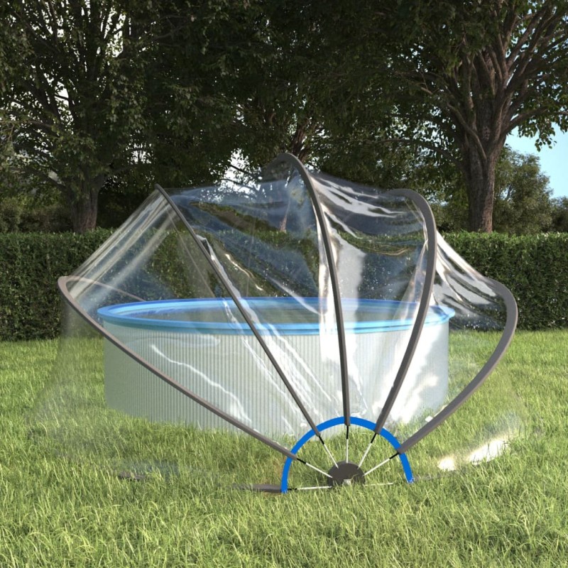vidaXL Pool-Kuppel Rund 406x203 cm PVC vidaXL Pool-Kuppel Rund 406x203 cm PVC