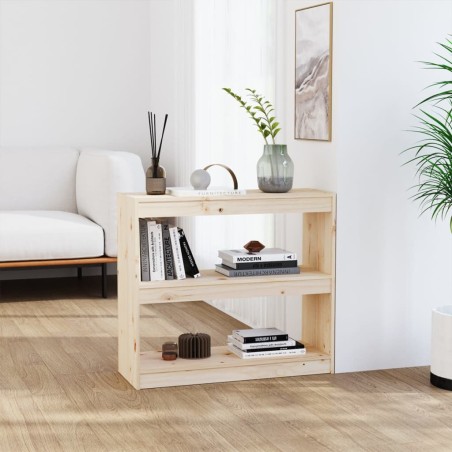 vidaXL Bücherregal Raumteiler 80x30x71,5 cm Massivholz Kiefer